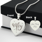 Gift for Wife – “Wifey” Engraved Heart Necklace