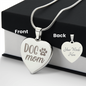 Gift for Her – “Dog Mom” Engraved Heart Necklace