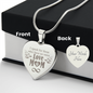 Gift for Her – “I Speak for Those Who Have No Voice” Engraved Heart Necklace