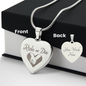 Gift for Her – “Ride or Die” Engraved Heart Necklace