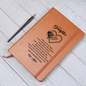 Gift for Daughter (from Mom) – “Strength, Wisdom & Adventure” Graphic Leather Journal