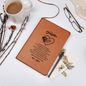 Gift for Daughter (from Mom) – “Strength, Wisdom & Adventure” Graphic Leather Journal