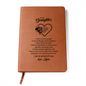 Gift for Daughter (from Mom) – “Strength, Wisdom & Adventure” Graphic Leather Journal
