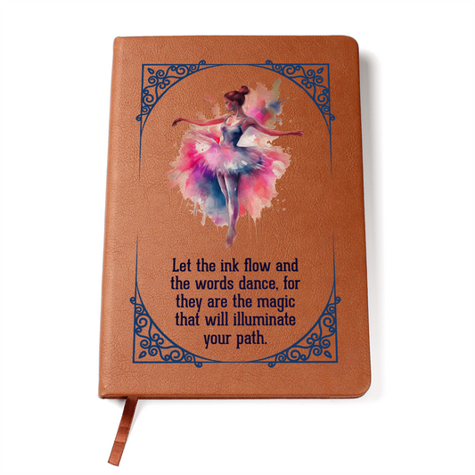 Gift for Daughter – “Let the Words Illuminate Your Path” Graphic Leather Journal