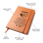 Gift for Daughter (from Mom) – “Strength, Wisdom & Adventure” Graphic Leather Journal