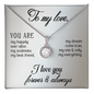 Gift for My Love | Eternal Hope Necklace with Message Card