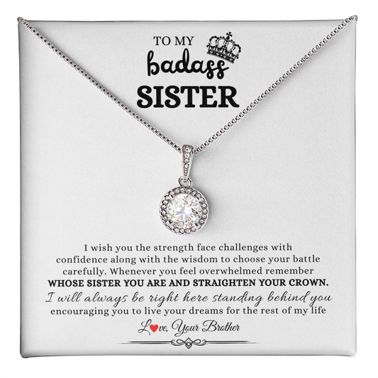 Gift for Sister "I will always be right here standing behind you..." Eternal Hope Necklace
