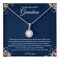 Gift for Grandmother "Distance never separates two hearts that really care..." Eternal Hope Necklace