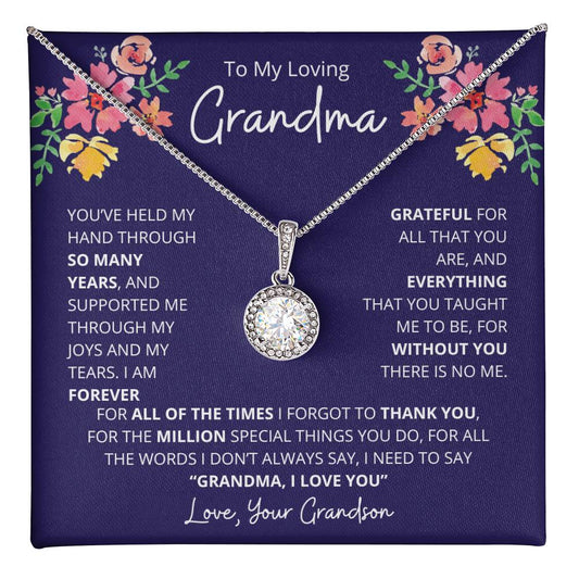 Gift for Grandmother "For the million special things you do..." Eternal Hope Necklace