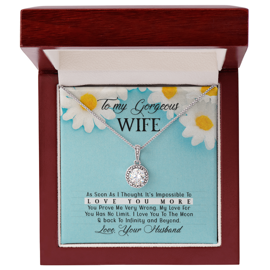 Gift for Wife – “I Love You to the Moon & Back” Eternal Hope Necklace