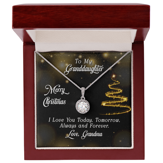 Gift for Granddaughter (from Grandma) – “I Love You Today, Tomorrow & Forever” Eternal Hope Necklace