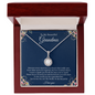 Gift for Grandmother "Distance never separates two hearts that really care..." Eternal Hope Necklace