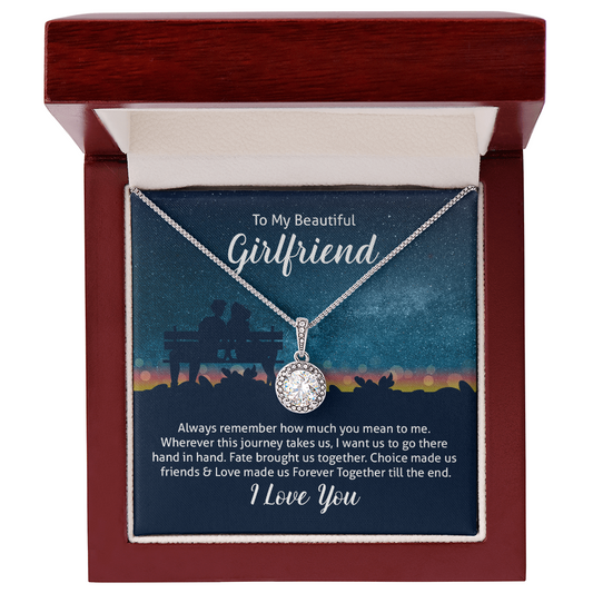 Gift for Girlfriend – “Forever Together Till the End” Eternal Hope Necklace