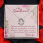 Gift for Sweetheart – “Connected at the Heart” Lucky In Love Necklace