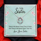 Gift for Sister (from Sister) – “No Better Friend Than You” Lucky In Love Necklace