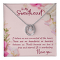 Gift for Sweetheart – “Connected at the Heart” Lucky In Love Necklace
