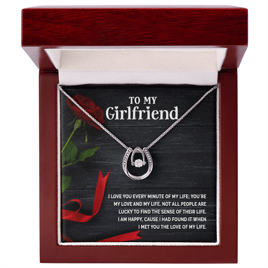 Gift for Girlfriend – “ I had found the sense of my life when I met you” Lucky In Love Necklace