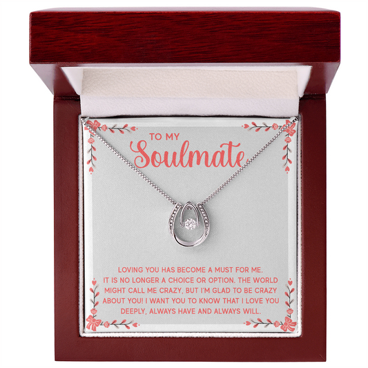 Gift for Soulmate – “Crazy About You” Lucky In Love Necklace
