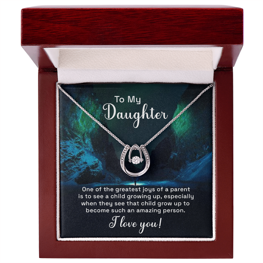 Gift for Daughter – “You're My Greatest Joy” Lucky In Love Necklace