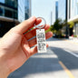 “The Best Dad Teaches His Daughter How to Fish” Engraved Rectangle Keychain  - Gift for Dad