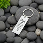 “You Will Always Be the First Man I Ever Loved” Engraved Rectangle Keychain - Gift for Dad