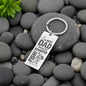“The Best Dad Teaches His Daughter How to Fish” Engraved Rectangle Keychain  - Gift for Dad