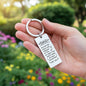 “No Matter What Life Throws at You, at Least You Don't Have an Ugly Daughter” Engraved Rectangle Keychain - Gift for Dad