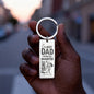 “The Best Dad Teaches His Daughter How to Fish” Engraved Rectangle Keychain  - Gift for Dad