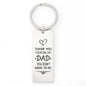 “Thank You for Being the Dad You Didn't Have to Be” Engraved Rectangle Keychain - Gift for Father-in-Law