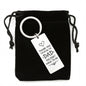 “Thank You for Being the Dad You Didn't Have to Be” Engraved Rectangle Keychain - Gift for Father-in-Law