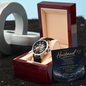 To My Husband “My Home, My Team, My Forever” Openwork Automatic Watch