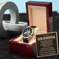 To My Grandpa – I'm So Lucky You're Mine Openwork Automatic Watch