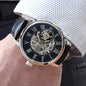 To My Husband “My Home, My Team, My Forever” Openwork Automatic Watch