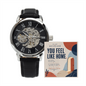 To My Boyfriend – You Feel Like Home Openwork Automatic Watch