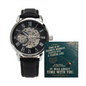 To My Dad From Son – It Was About Time With You – Openwork Automatic Watch