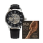 To My Dad From Daughter – You Made Me Feel Safe – Openwork Automatic Watch