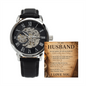 To My Husband “My Safe Place” Openwork Automatic Watch