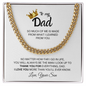 Gift for Dad "Thank You for everything, Dad..." Cuban Link Chain Necklace