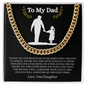 Gift for Dad "Thank You... I will always be your little girl..." Cuban Link Chain Necklace