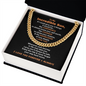Gift for Son – “The Confidence, The Courage, The Love” Cuban Link Chain