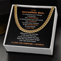 Gift for Son – “The Confidence, The Courage, The Love” Cuban Link Chain