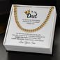 Gift for Dad "Thank You for everything, Dad..." Cuban Link Chain Necklace