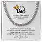 Gift for Dad "Thank You for everything, Dad..." Cuban Link Chain Necklace