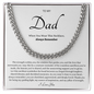 Gift for Dad  "Thank You for Being My Guiding Light" Cuban Link Chain Necklace
