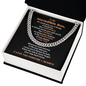 Gift for Son – “The Confidence, The Courage, The Love” Cuban Link Chain