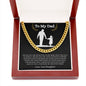 Gift for Dad  (from Daughter) – “You'll Always Be My Greatest Hero” Cuban Link Chain Necklace