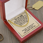 Gift for Son – “Never Feel That You Are Alone” Cuban Link Chain