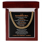 Gift for Son – “The Confidence, The Courage, The Love” Cuban Link Chain
