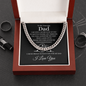 Gift for Dad "To My Amazing  Dad, I am so proud to have you for my dad...." Cuban Link Chain Necklace
