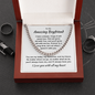 Gift for Boyfriend W "I have a dream I hope it will come true..." Cuban Link Chain Necklace